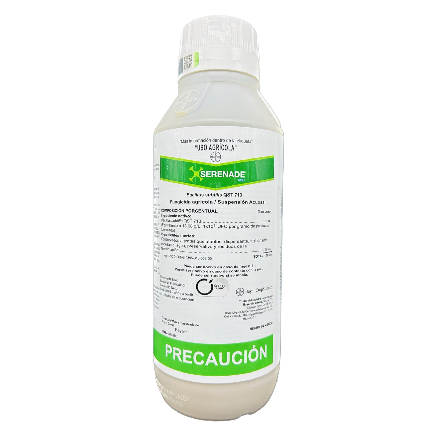 Serenade Aso Fungicida Biológico con Bacillus amyloliquefaciens QST 713 1 Litro