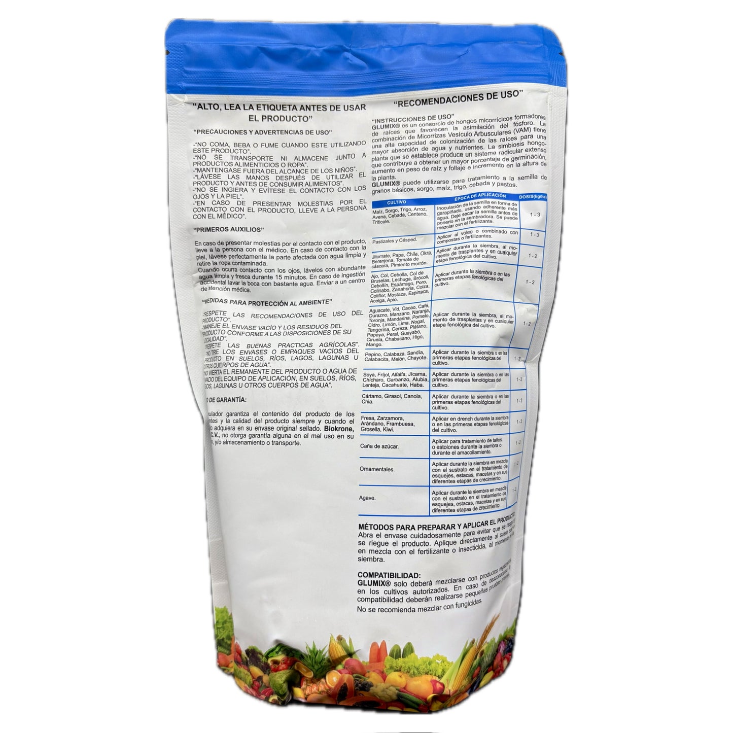 Glumix Inoculante Mejorador Suelo Polvo Endomicorrizico 1 Kg