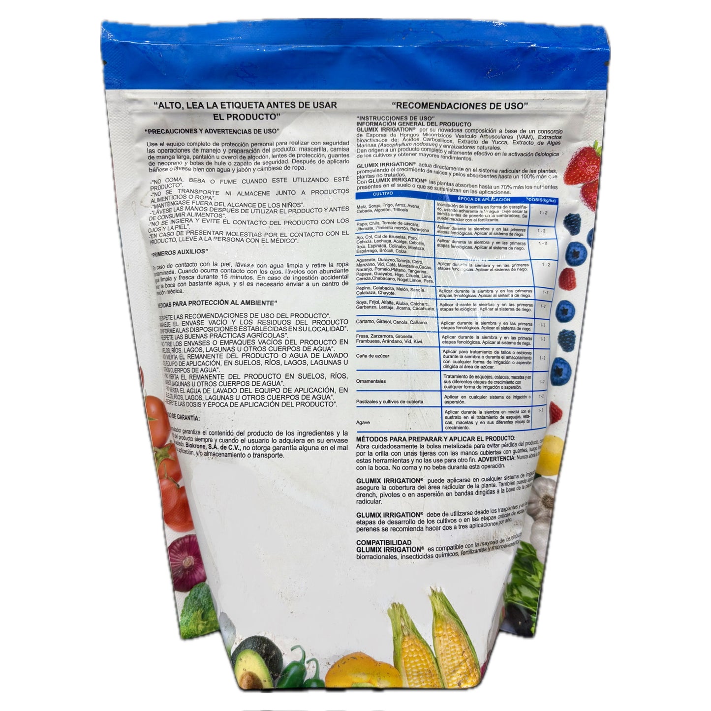 Glumix Irrigation Inoculante Promueve Raíces 1 Kg Biokrone