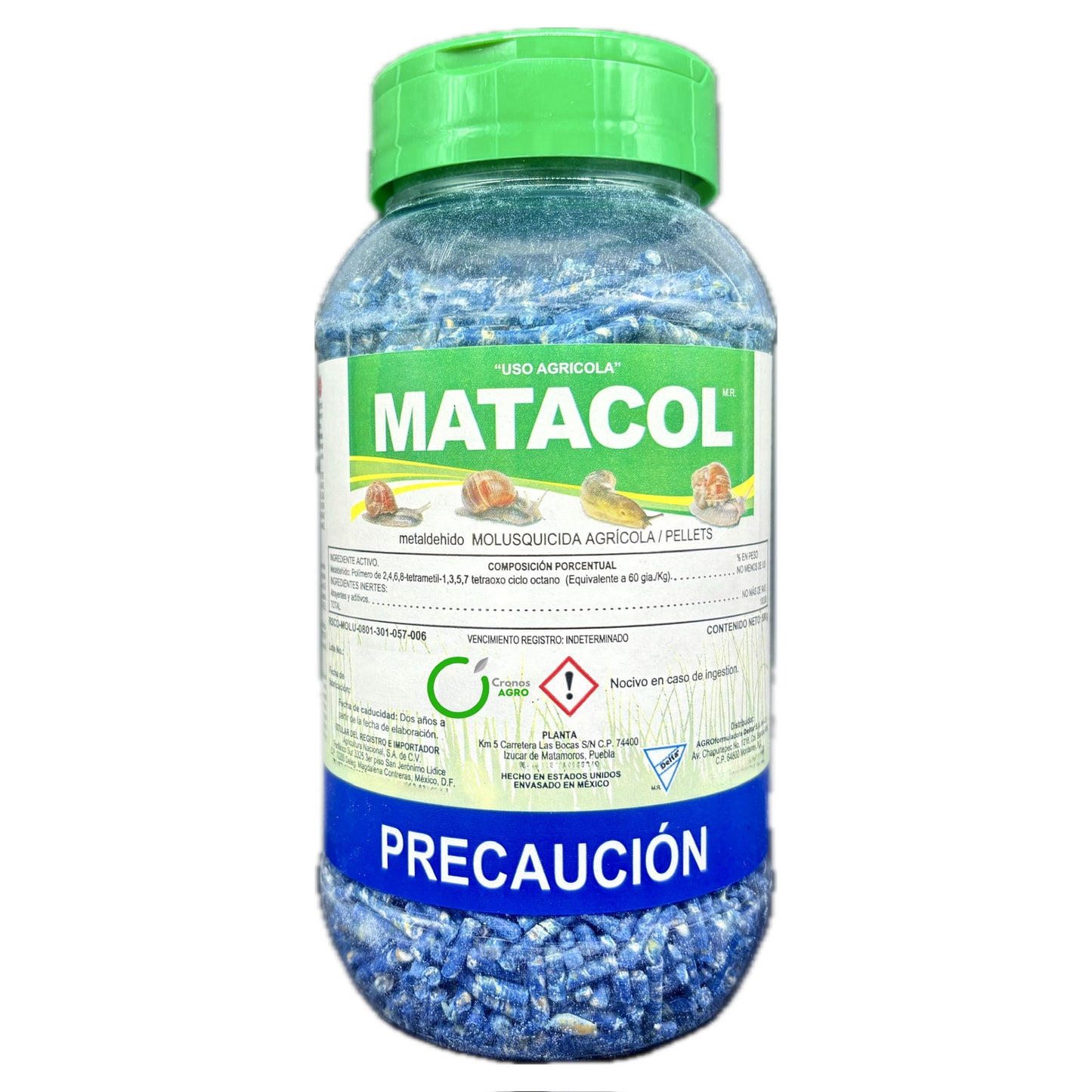 Matacol Molusquicida Mata Caracoles Babosas 500 GR