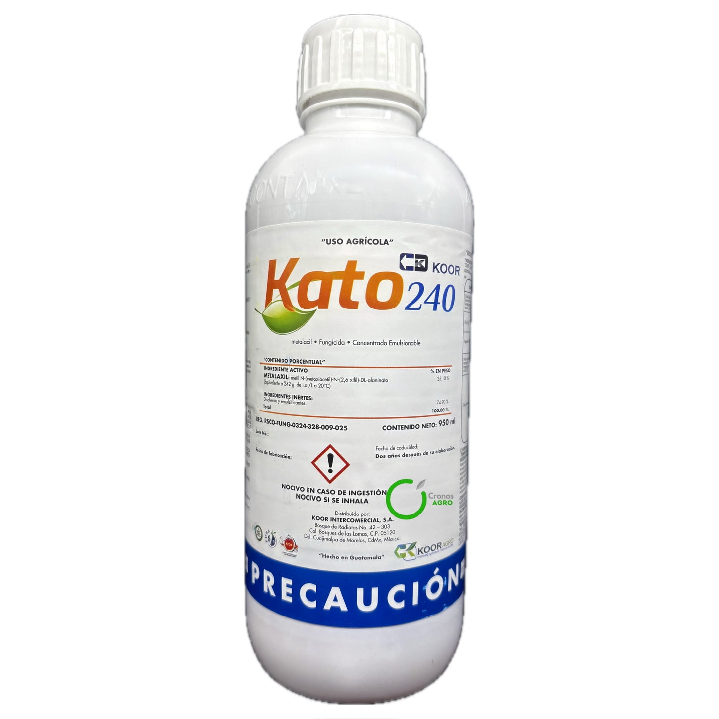 Kato 240 Fungicida Sistémico con Metalaxil 240 g/L 950 ml