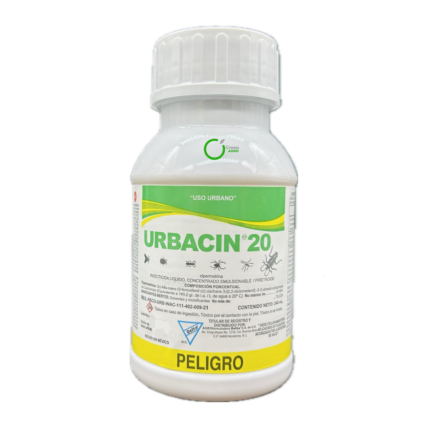 Urbacin 20 Insecticida de Uso Urbano con Cipermetrina 20% 240 ml
