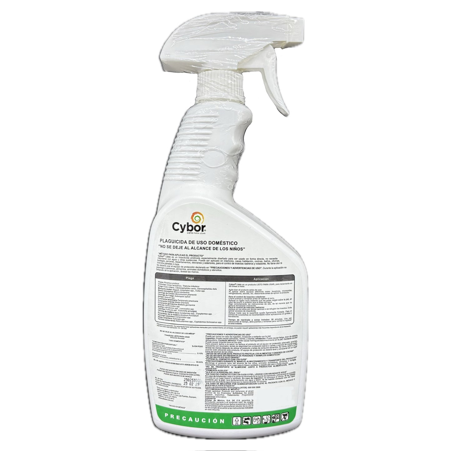 Insecticida Urbano Uso Seguro Sin Olor Listo Para Usar Allister Cybor 750 Ml