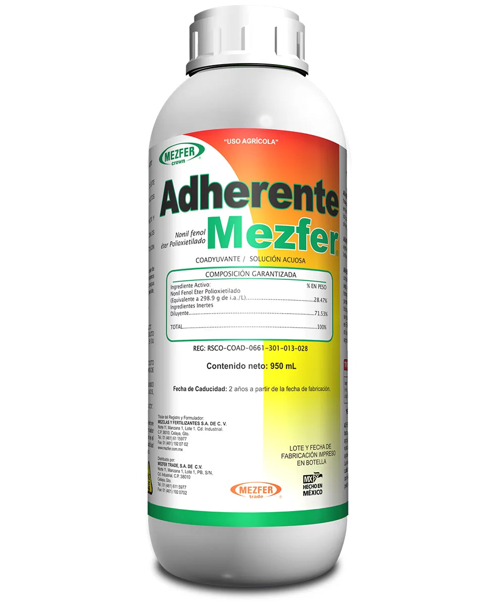 Adherente Mezfer Coadyuvante Nonil Fenol Éter Polioxietilado 950 ml