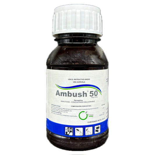 Ambush® 50 Insecticida Permetrina 48.34% Concentrado Emulsionable 240 ml
