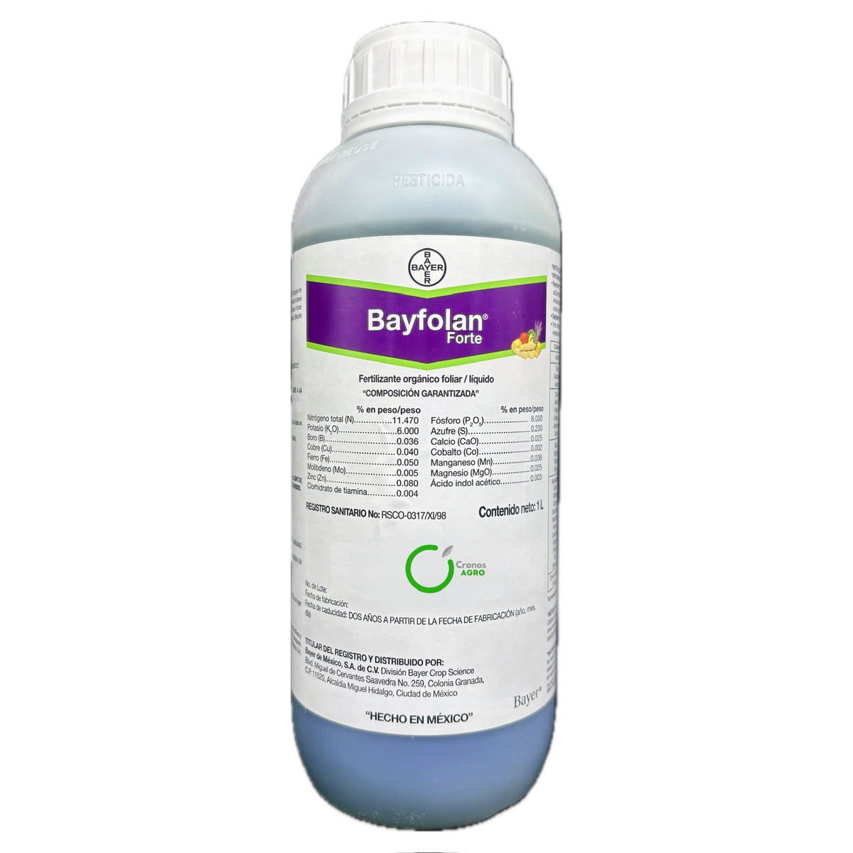 Bayfolan Forte Fertilizante Inorgánico Foliar NPK + Microelementos  1 Litro