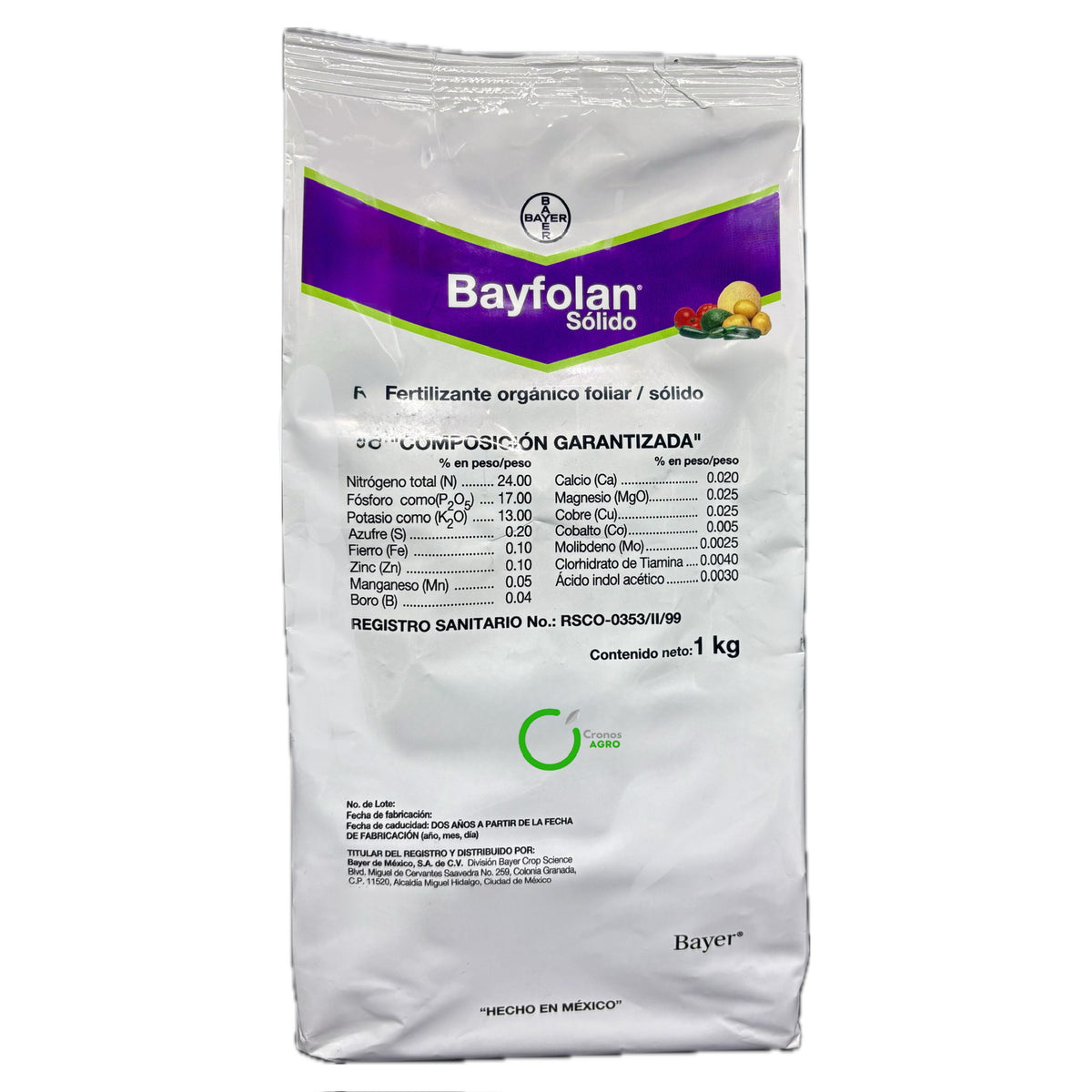 Bayfolan® Sólido Fertilizante Inorgánico Foliar NPK + Microelementos 1 Kg