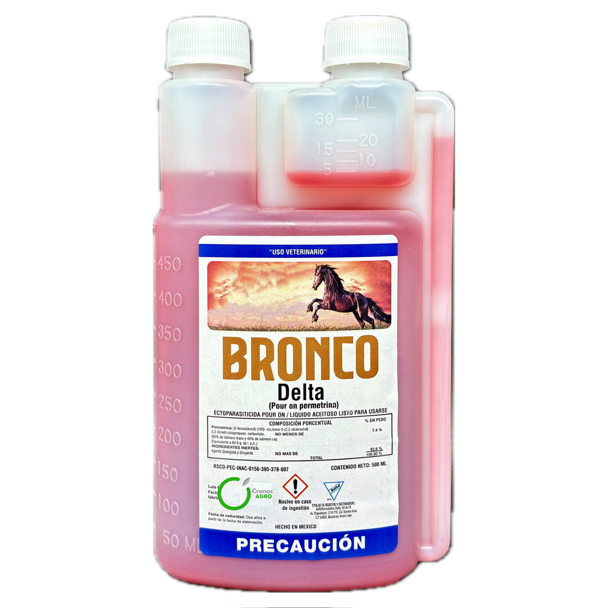 Bronco Delta Mosquicida Garrapaticida Uso Veterinario 500 Ml