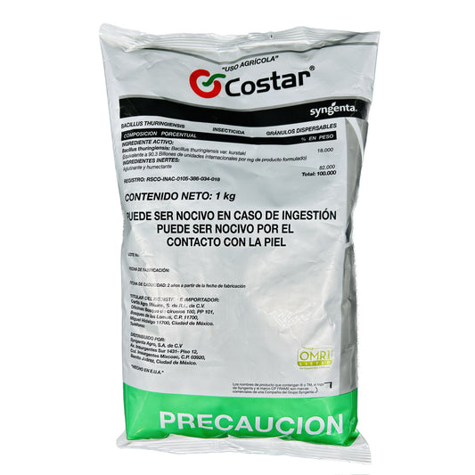 Costar Insecticida Bacillus Thuringiensis Omri Syngenta 1 kg