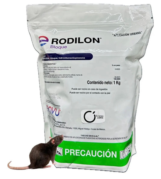Rodilon Bloque Rodenticida Ratas Ratones Cebo 1 Kilo