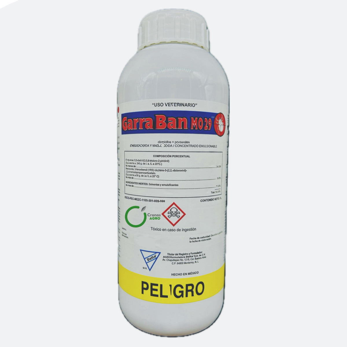GarraBan MO 29® 1 LT – Garrapaticida y Molusquicida de Amplio Espectro
