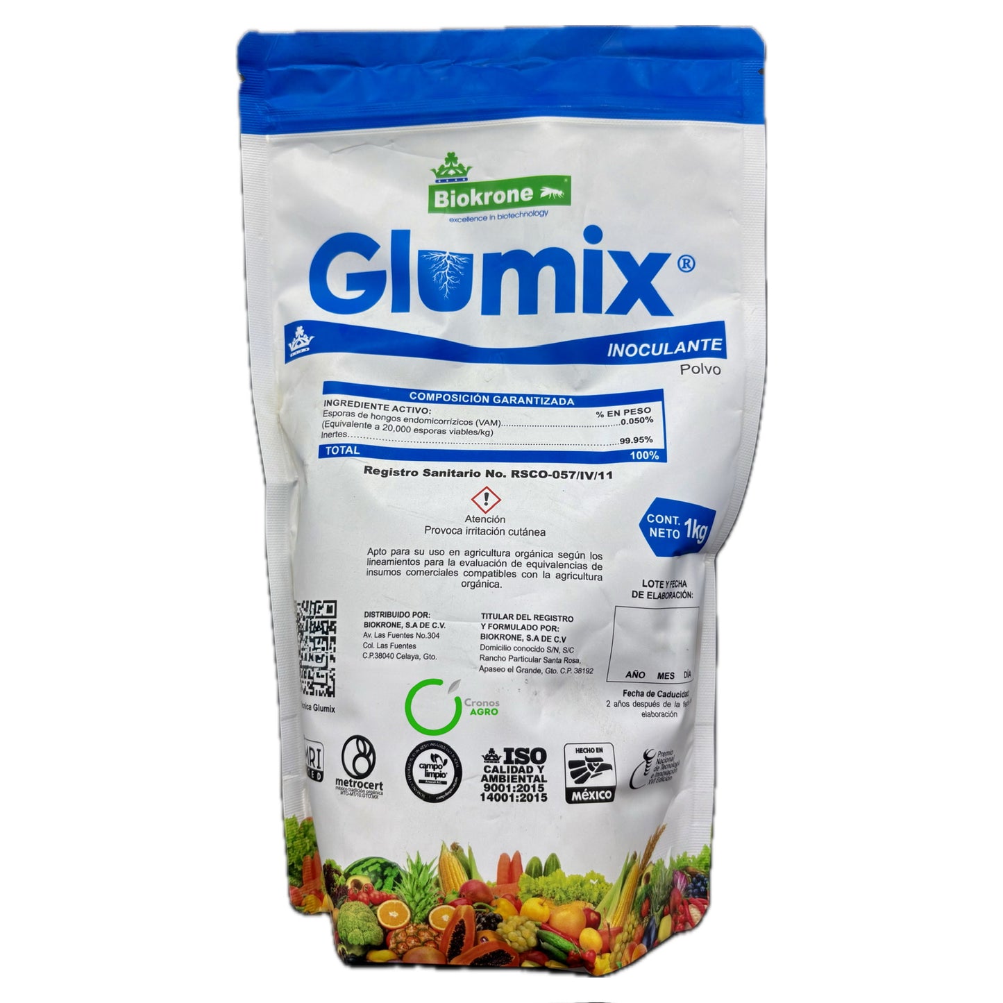 Glumix Inoculante Mejorador Suelo Polvo Endomicorrizico 1 Kg