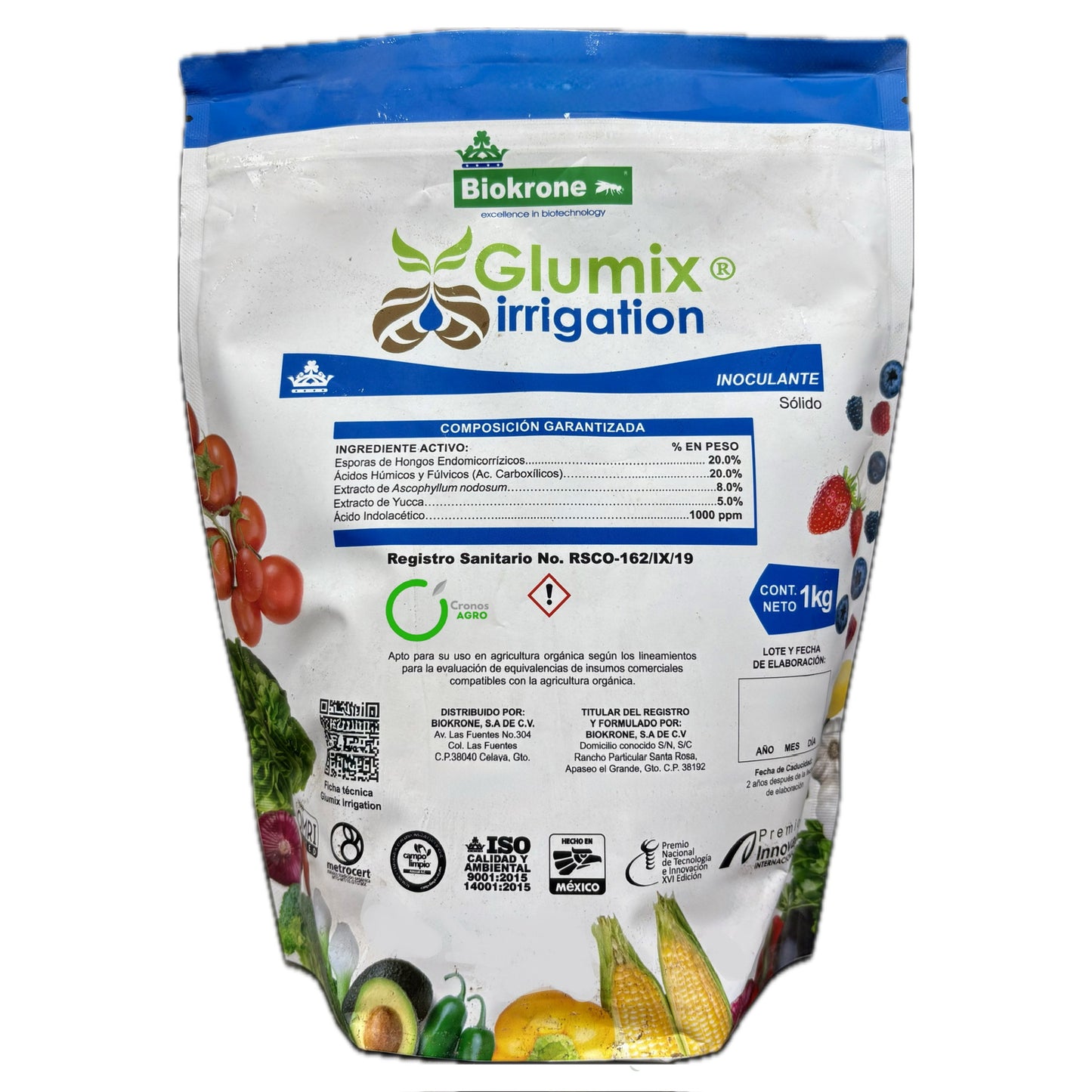 Glumix Irrigation Inoculante Promueve Raíces 1 Kg Biokrone