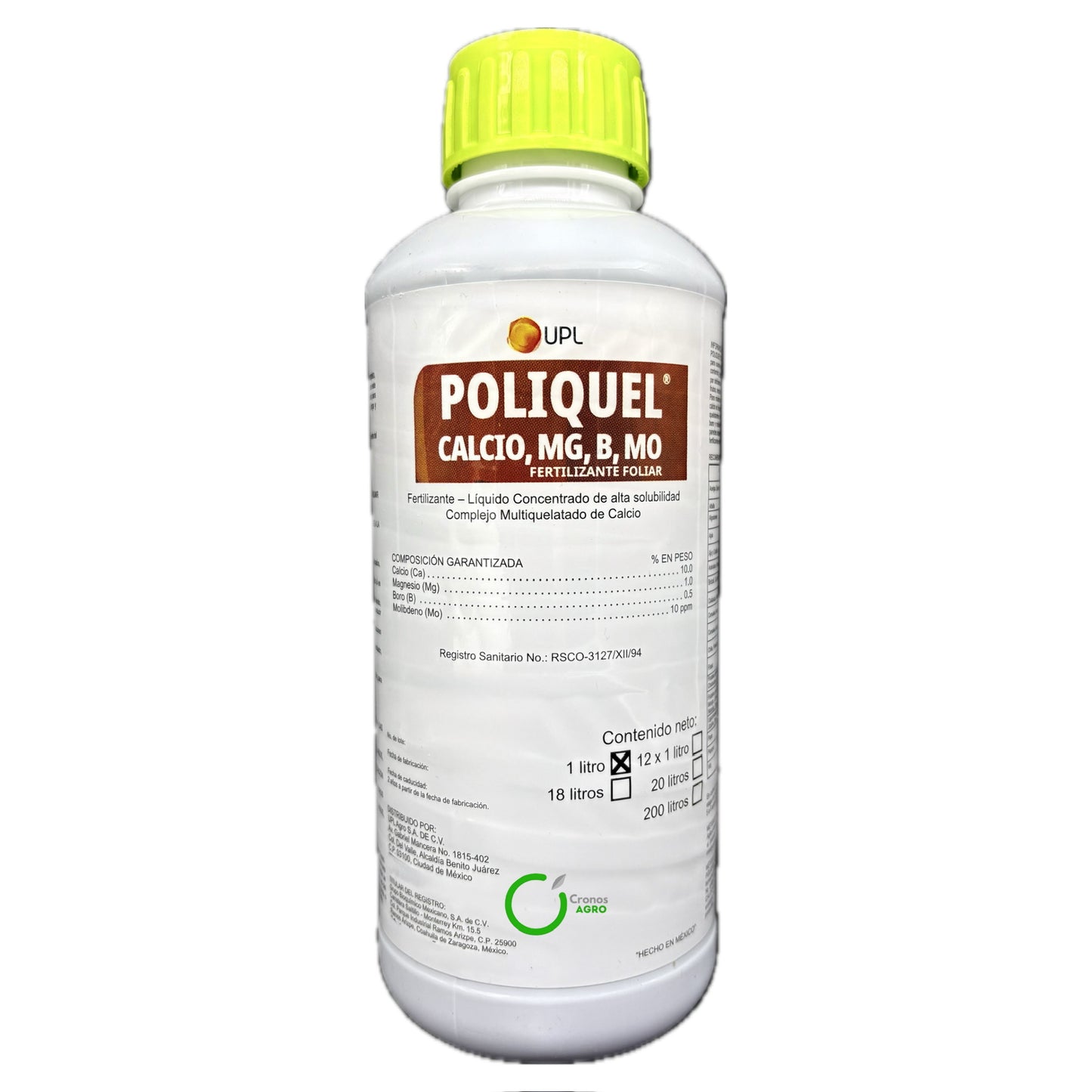 Poliquel Calcio Nutriente Foliar 1 litro