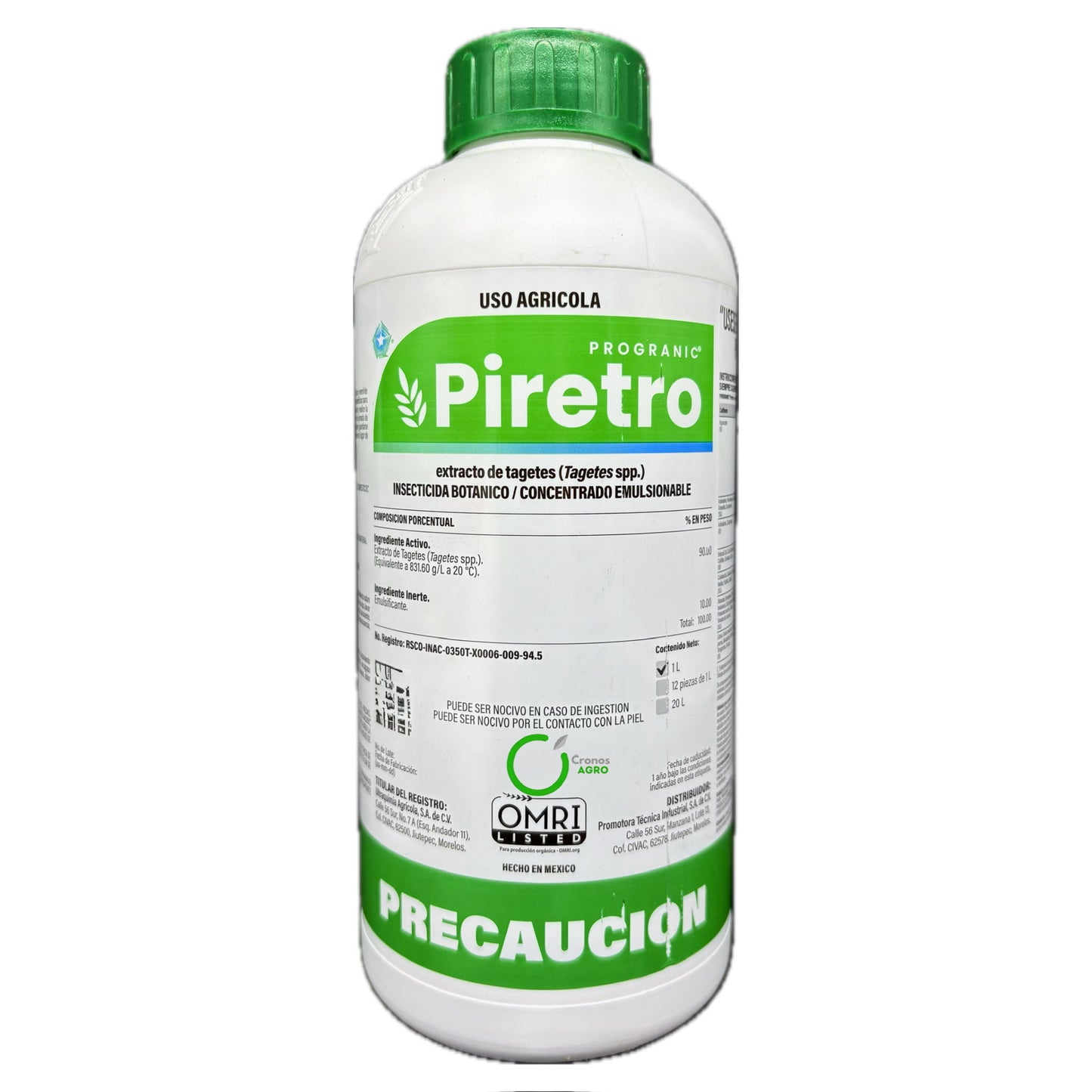 Progranic Piretro Extracto de Tagetes Control de Plagas Botanico OMRI 1 Litro