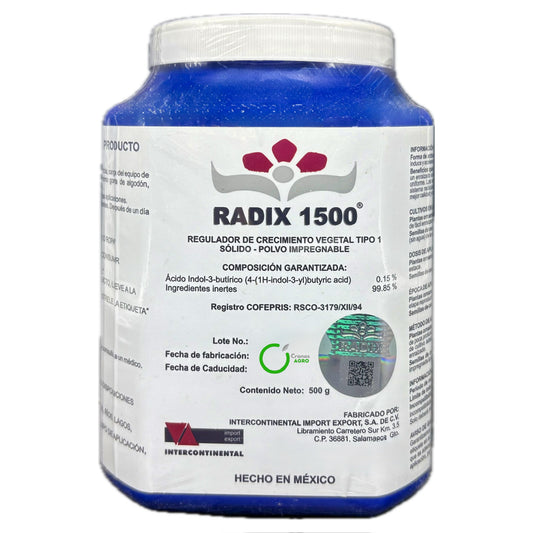 Radix 1500 Enraizador Promueve Generación de Raíces en Esquejes presentación de 500 gramos
