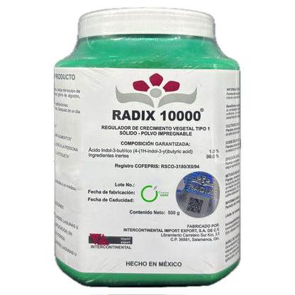 Radix 10000 Enraizador Promueve Generación de Raíces en Esquejes Estacas Acodos presentación de 500 gramos ( JARDIN , CAMPO , ARBOL )
