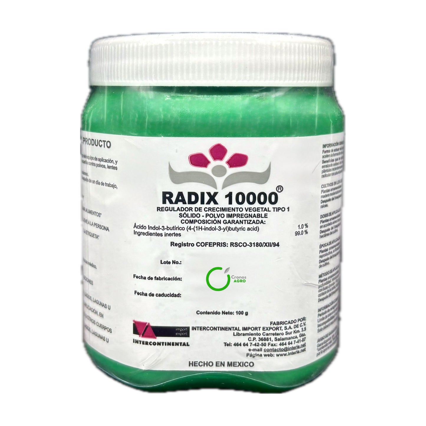 Radix 10000 Enraizador Promueve Generación de Raíces en Esquejes Estacas Acodos presentación de 100 gramos ( JARDIN , CAMPO , ARBOL )