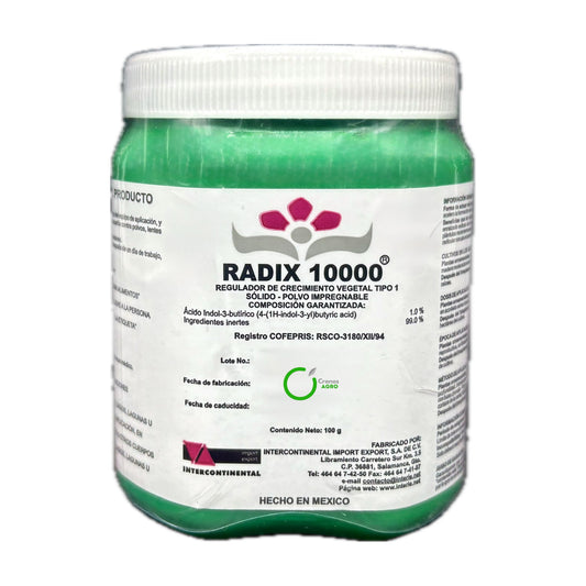Radix 10000 Enraizador Promueve Generación de Raíces en Esquejes Estacas Acodos presentación de 100 gramos ( JARDIN , CAMPO , ARBOL )