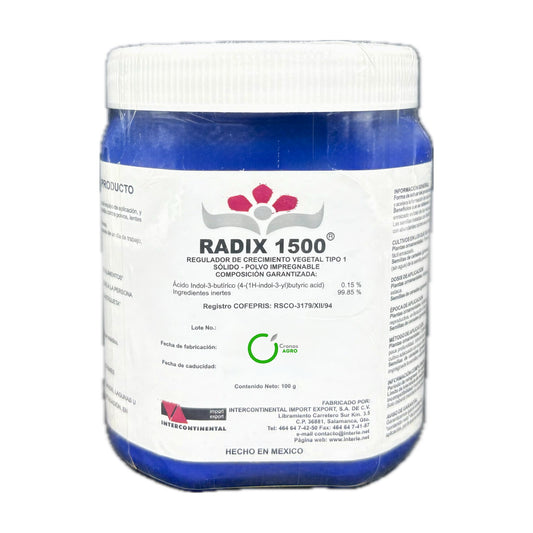 Radix 1500 Enraizador Promueve Generación de Raíces en Esquejes presentación de 100 gramos