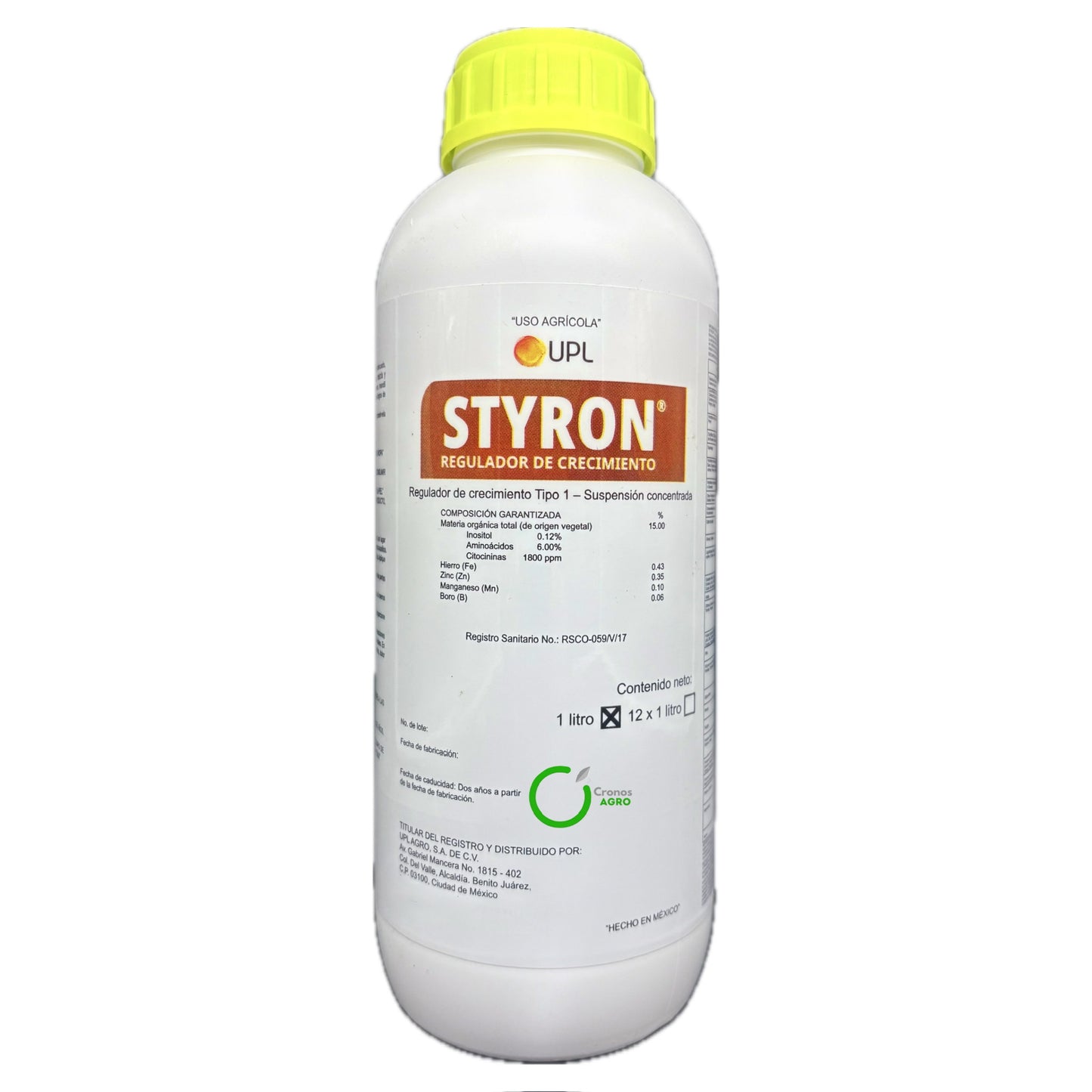 Styron Regulador de Crecimiento Vegetal 1 Litro UPL