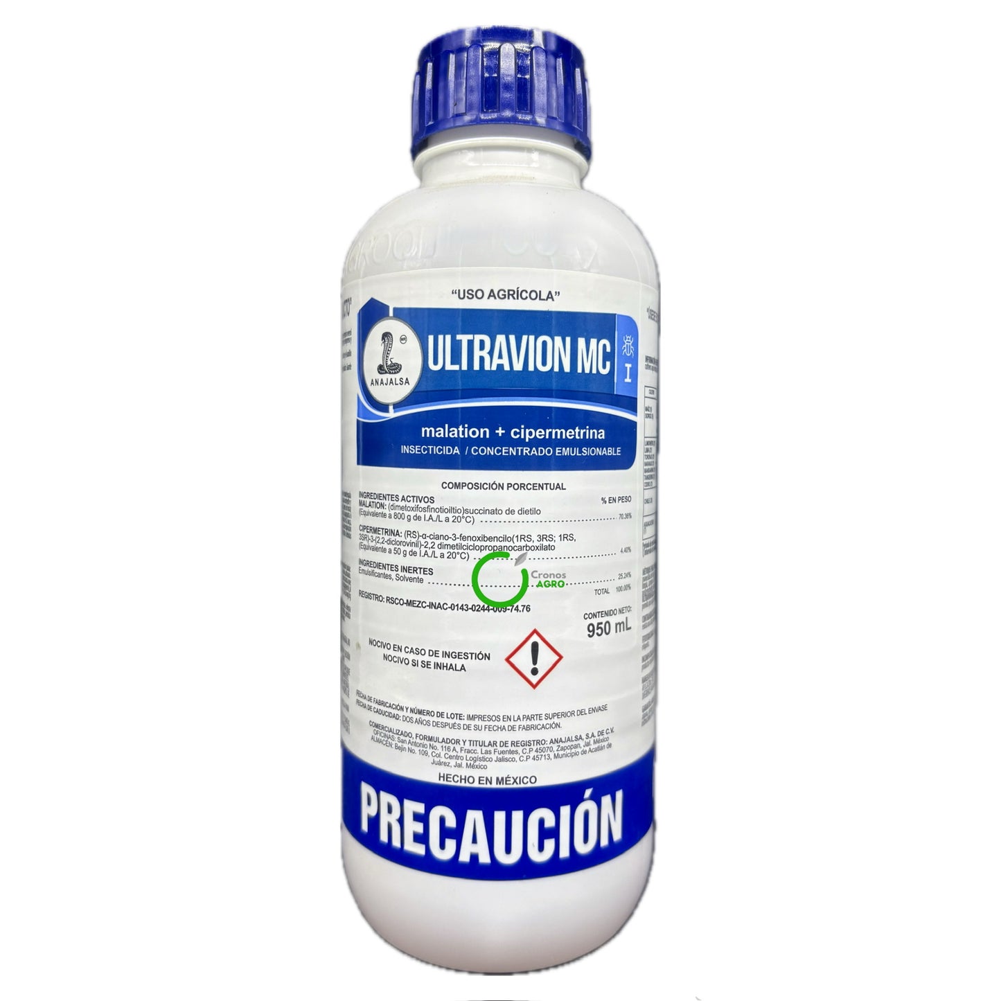 Ultravion MC Insecticida Agrícola con Malatión + Cipermetrina 950 ml