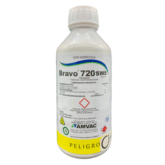 Bravo 720 SWS Fungicida de Contacto con Clorotalonil  1 Litro