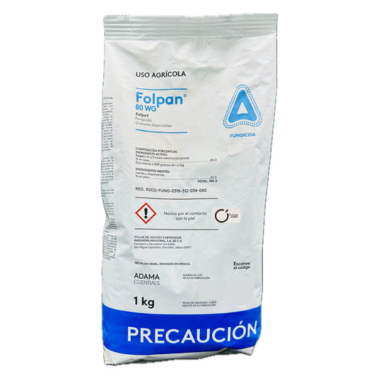 Folpan 80 WG Fungicida Preventivo con Folpet Gránulos Dispersables 1 kg