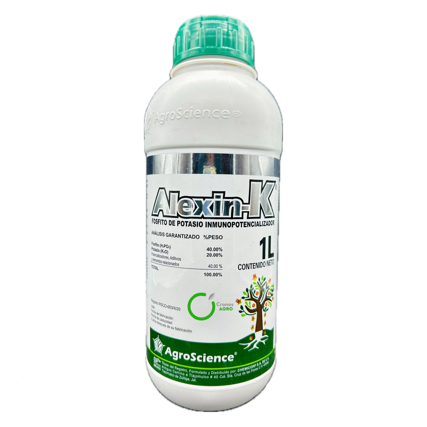Alexin-K Fertilizante Foliar Inmunopotencializador con Fosfito de Potasio 1 Litro