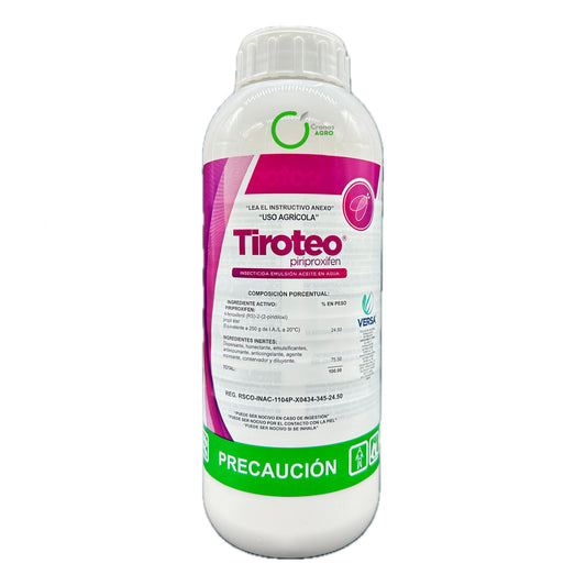 Tiroteo Insecticida Emulsión Aceite en Agua con Piriproxifen 1 Litro