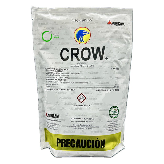 Crow Insecticida Sistémico con Acetamiprid 20% SP 500 g