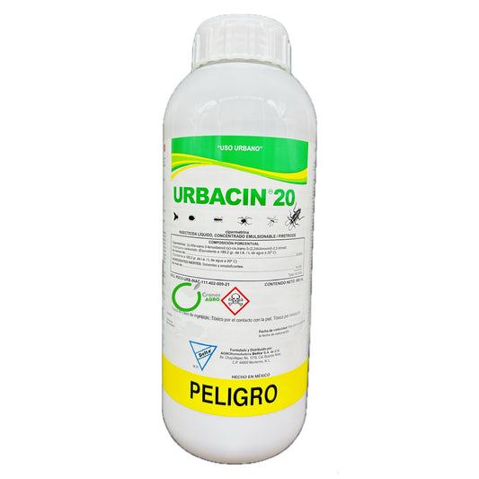 Urbacin 20 Insecticida de Uso Urbano con Cipermetrina 20% 950 ml