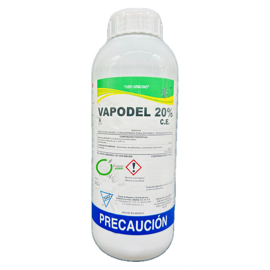 Vapodel 20 CE Insecticida con Diclorvos 20% 950 ml