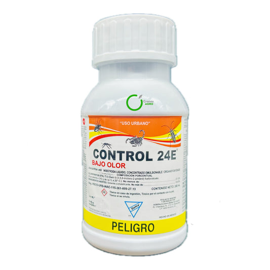 Control 24 E Insecticida de Bajo Olor con Clorpirifos 24% 240 ml