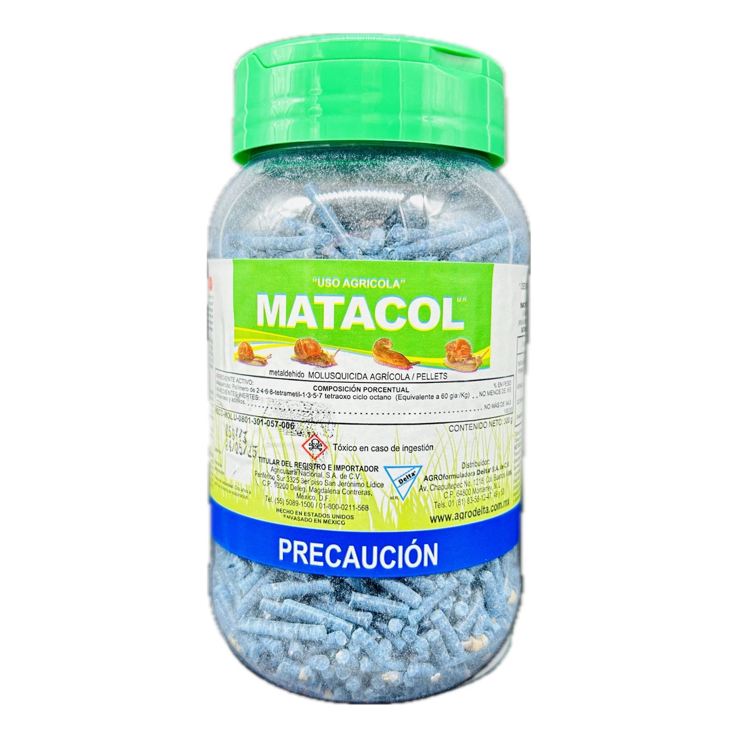 Matacol Molusquicida Mata Caracoles Babosas 300 Gr