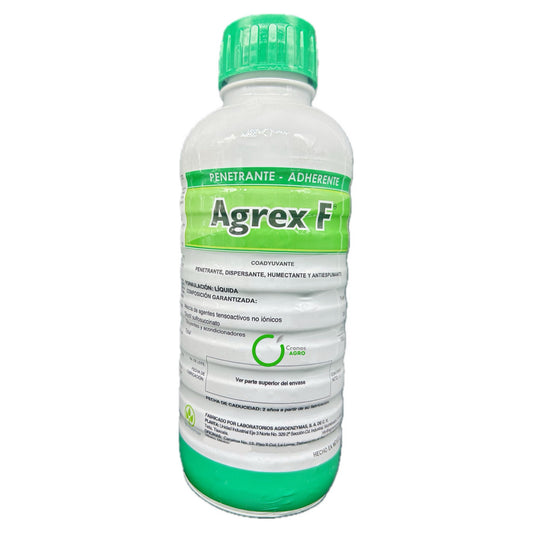 Agrex  F Coadyuvante Agrícola Penetrante, Dispersante, Humectante y Antiespumante 1 Litro
