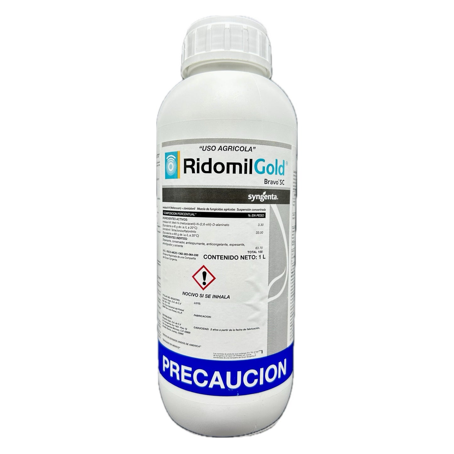 Ridomil Gold Bravo SC Fungicida Sistémico y de Contacto con Metalaxil-M + Clorotalonil 1 Litro
