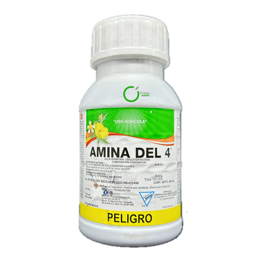 AminaDel 4 Herbicida Selectivo con 2,4-D Amina 240 ml Delta