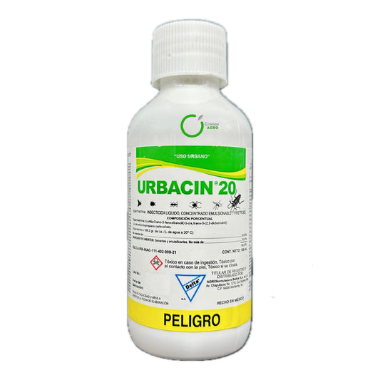 Urbacin 20 Insecticida de Uso Urbano con Cipermetrina 20% 100 ml