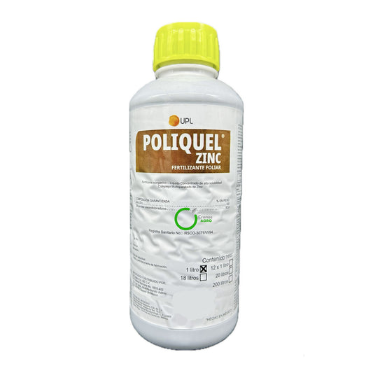 Poliquel Zinc Fertilizante Foliar con Zinc Quelatado 1 Litro