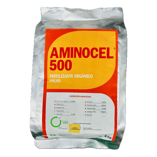 Aminocel 500 Fertilizante Orgánico Bioestimulante Polvo Soluble 1 Kg