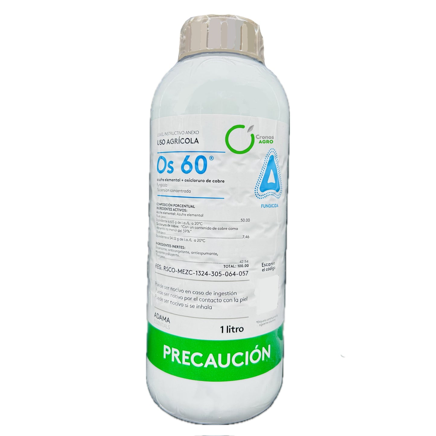 Os 60 Fungicida Azufre Elemental 50% + Oxicloruro de Cobre 7.46% Suspensión Concentrada 1 Litro
