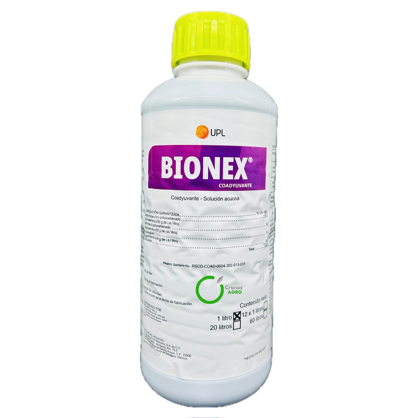 Bionex Coadyuvante Agrícola Humectante Adherente Dispersante Solución Acuosa 1 Litro