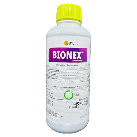 Bionex Coadyuvante Agrícola Humectante Adherente Dispersante Solución Acuosa 1 Litro