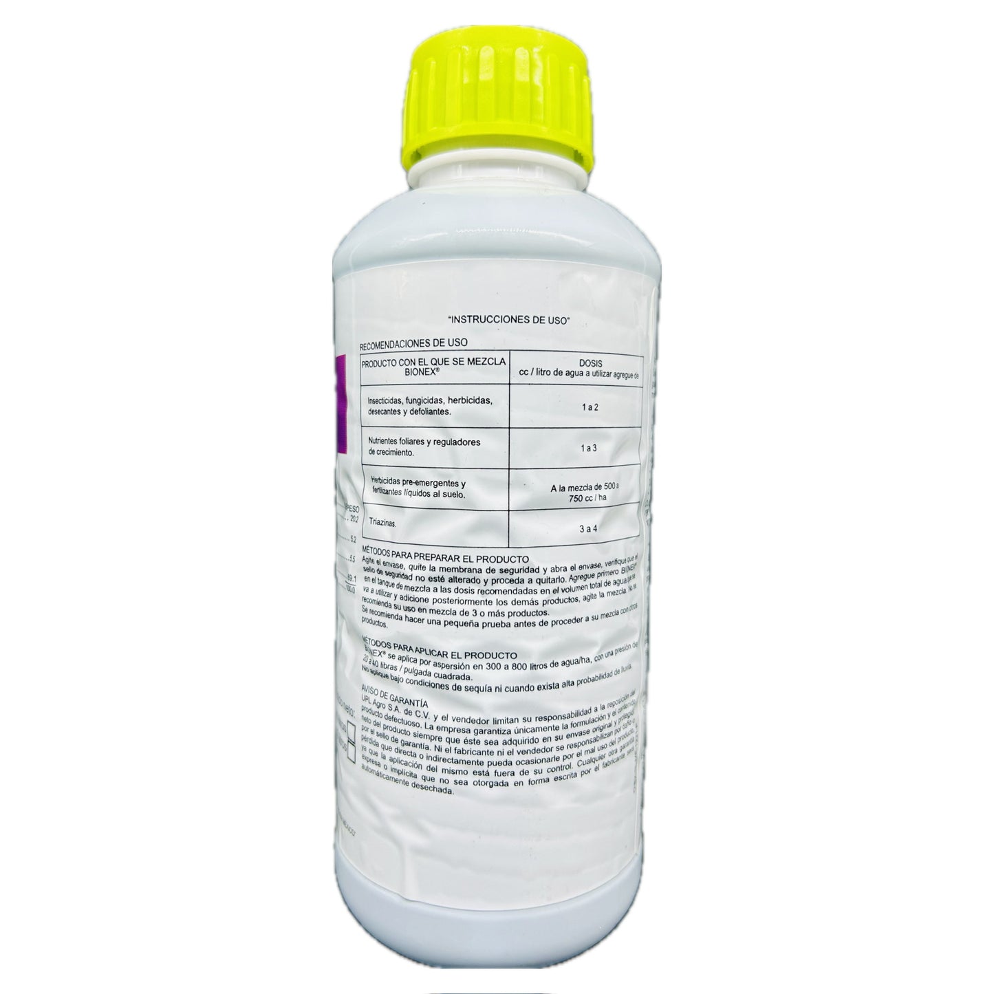 Bionex Coadyuvante Agrícola Humectante Adherente Dispersante Solución Acuosa 1 Litro