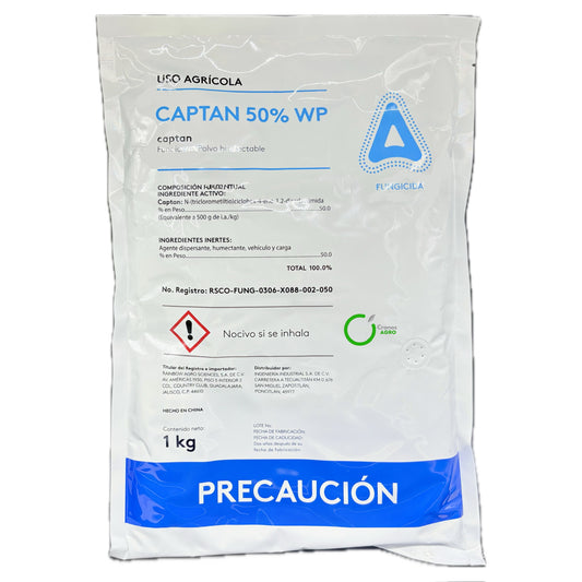Captan 50% WP  Fungicida Preventivo Curativo Amplio Espectro 1 Kg