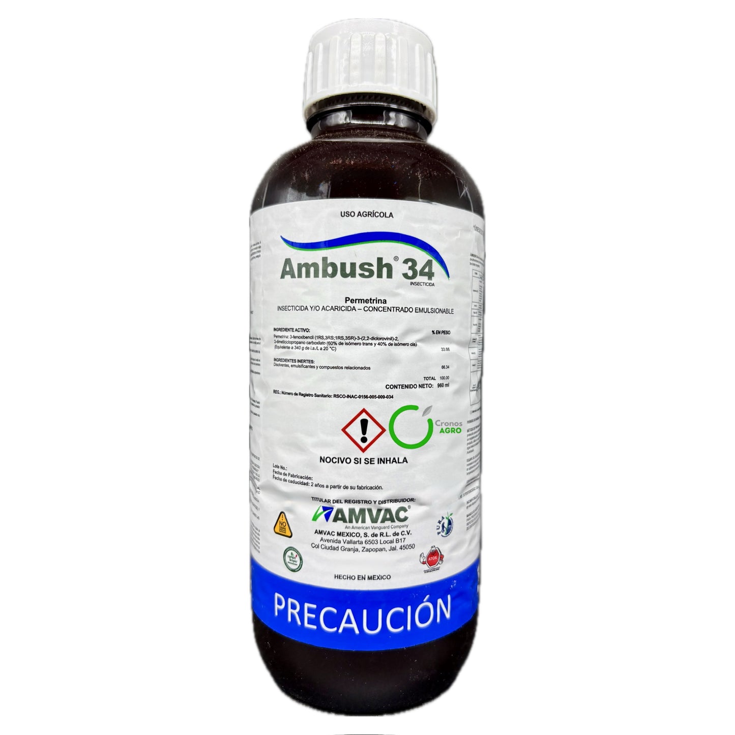 Ambush 34 CE Insecticida Agrícola con Permetrina  960 ml