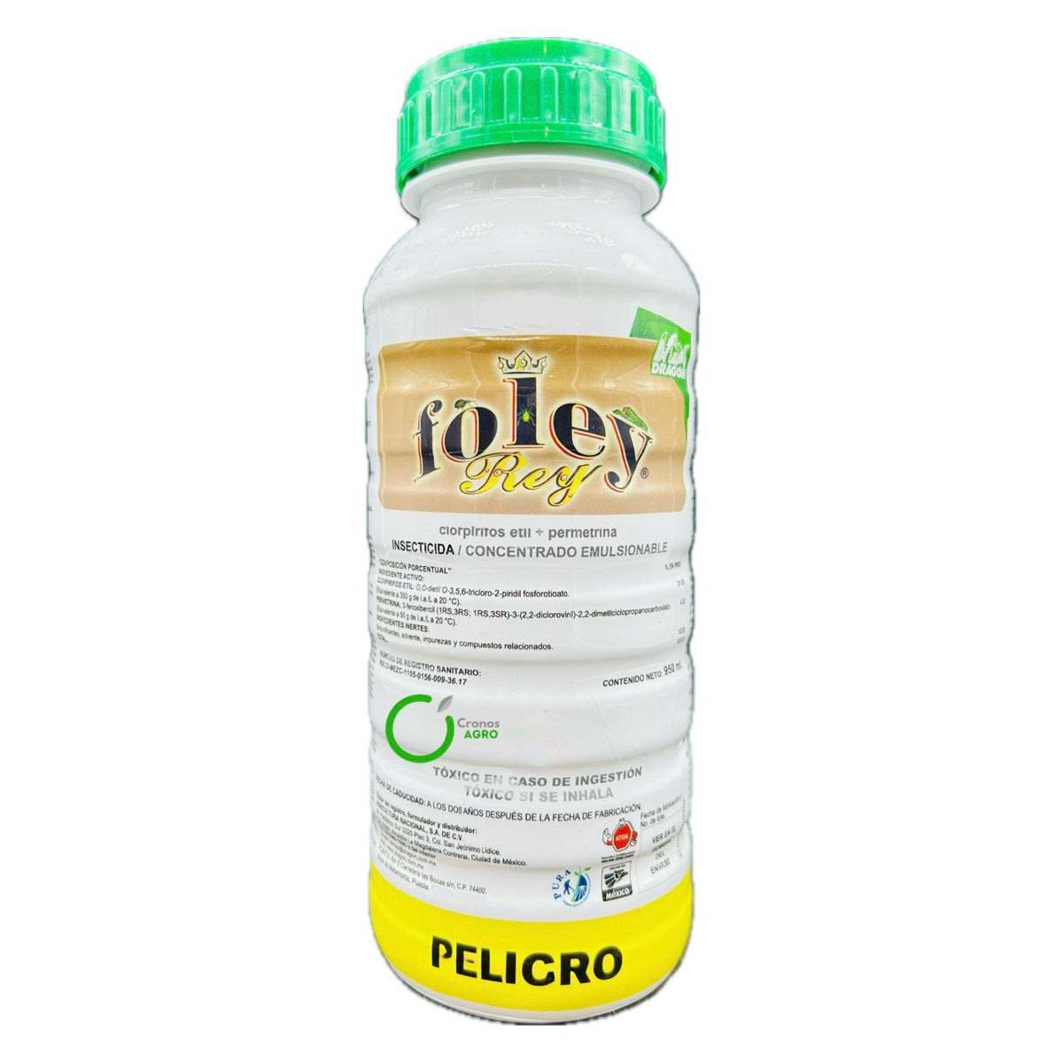 FOLEY® REY Insecticida Agrícola con Clorpirifos Etil + Permetrina 950 ml