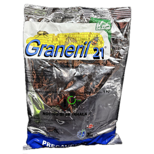 Graneril 21 Insecticida para Granos Almacenados con Malatión 5% 1 Kg
