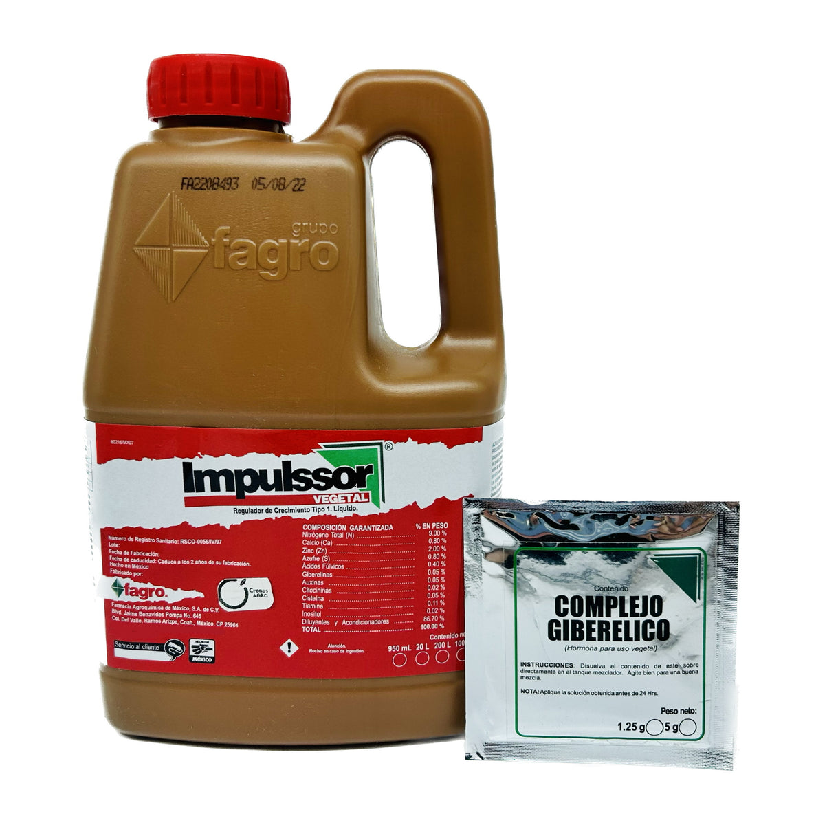 Impulssor Vegetal Regulador de Crecimiento Supercomplejo Líquido 950 ml Fagro